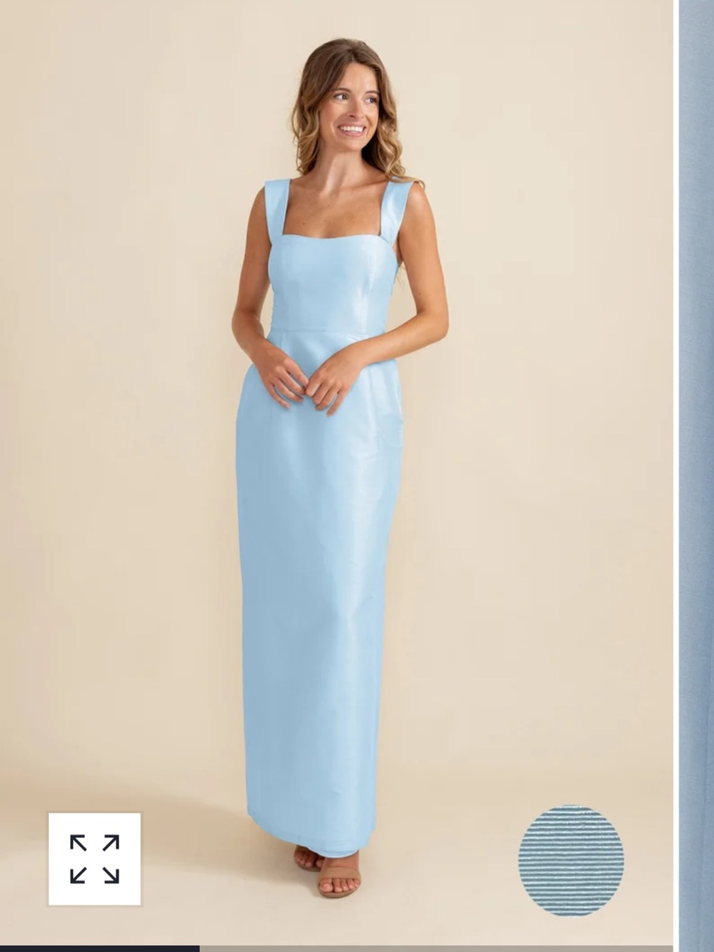 Sky Blue Shantung LulaKate size 14 with extra length